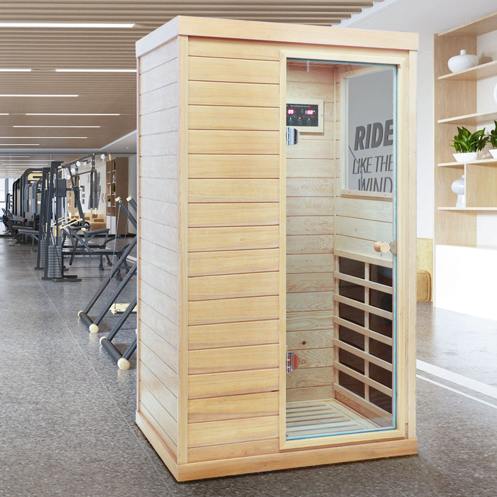 Hemlock Mini 1 Person Far Infrared Door Indoor Sauna Room